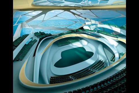 Hadid’s biomorphic performing arts centre will have five auditoriums
